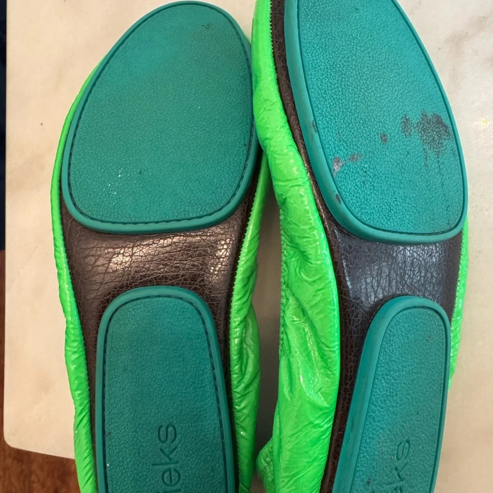 Tieks Green Ballet Flats - Picture 2 of 6